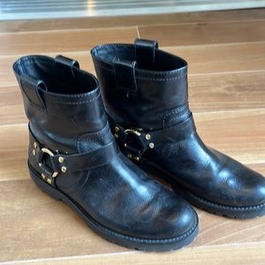 Tory Burch sz9 black biker boots. Only worn a few times. Final Sale